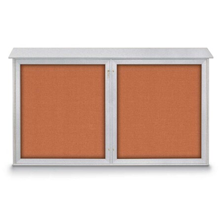 United Visual Products Open Faced Traditional Rounded Corkboard UV646ARC-WHITE-SURF